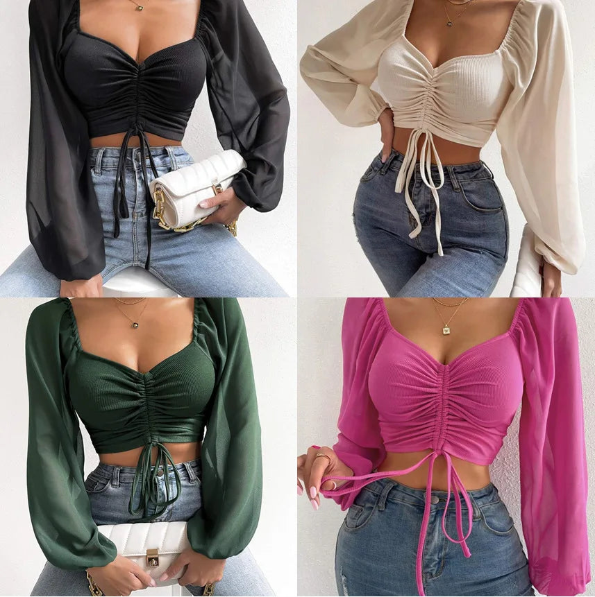 Women's Sexy Puff Sleeve Tops