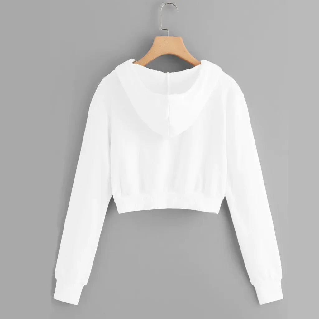 Casual White Crop Top Jacket